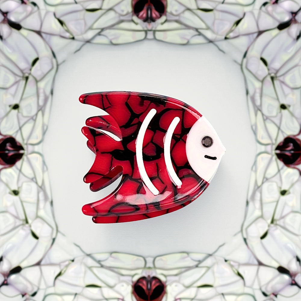 Two Items from The Marine Animal Series, Niche Ornamental Fish Hair Clips, Small Acetate Side Clips, Bangs Clips, Half-Up Hair Claw Clips, Unique And Fun Hair Accessories Suitable for Everyday Styles, Parties, And Travel.