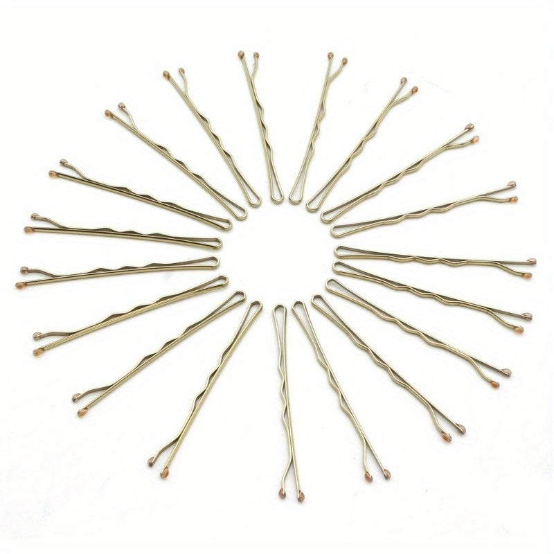 3Cards Women's Hair Styling Set Bobby Pins Hair Pins 60pcs+Hyper Elastics Hiar Ties 30pcs+Snap Hair Clips for Thick Hair 12pcs Blonde