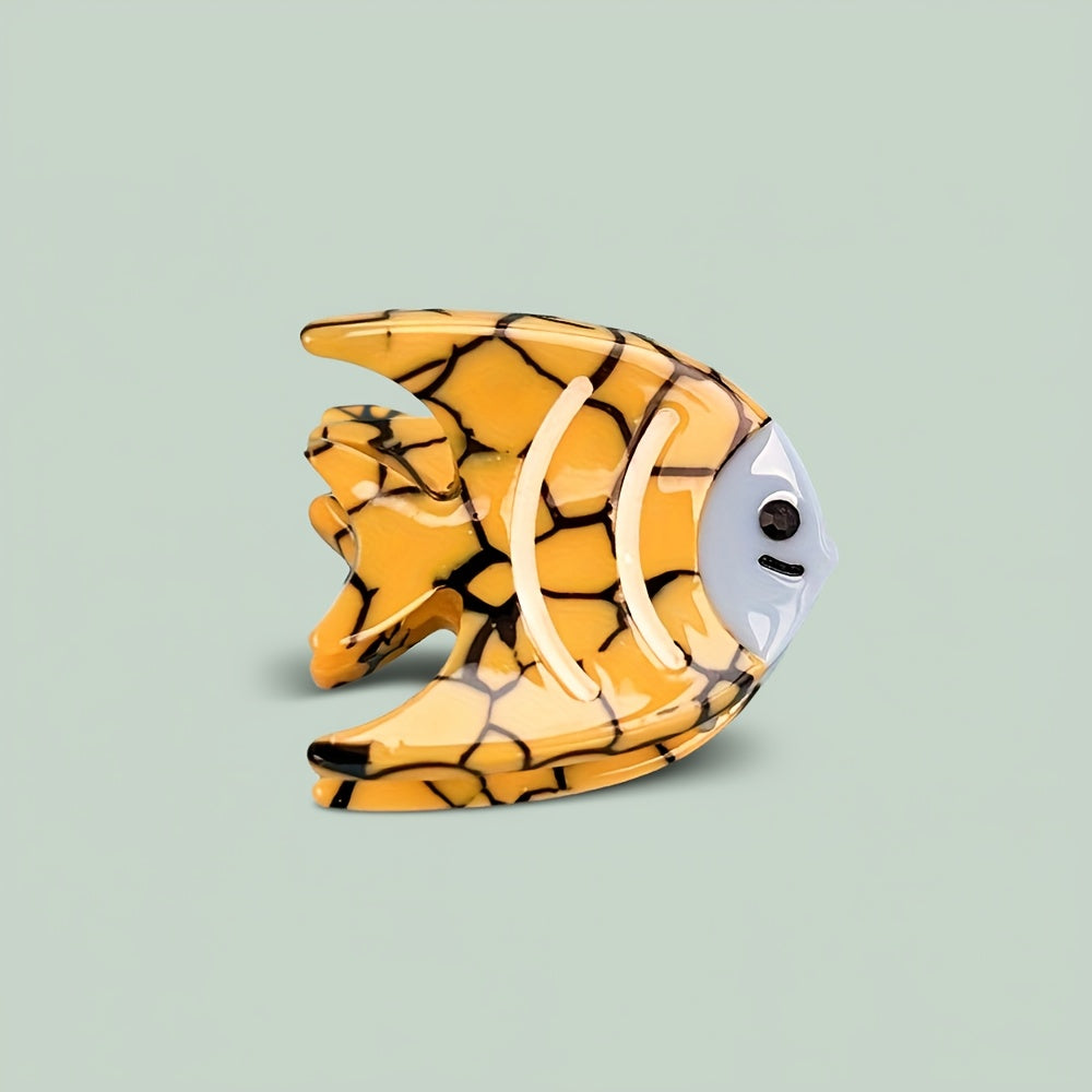 Two Items from The Marine Animal Series, Niche Ornamental Fish Hair Clips, Small Acetate Side Clips, Bangs Clips, Half-Up Hair Claw Clips, Unique And Fun Hair Accessories Suitable for Everyday Styles, Parties, And Travel.