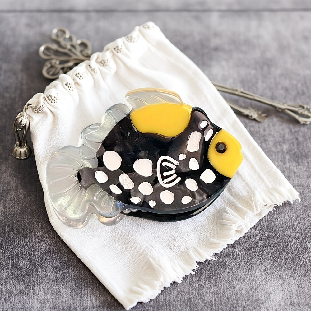 Two Items from The Marine Animal Series, Niche Ornamental Fish Hair Clips, Small Acetate Side Clips, Bangs Clips, Half-Up Hair Claw Clips, Unique And Fun Hair Accessories Suitable for Everyday Styles, Parties, And Travel.
