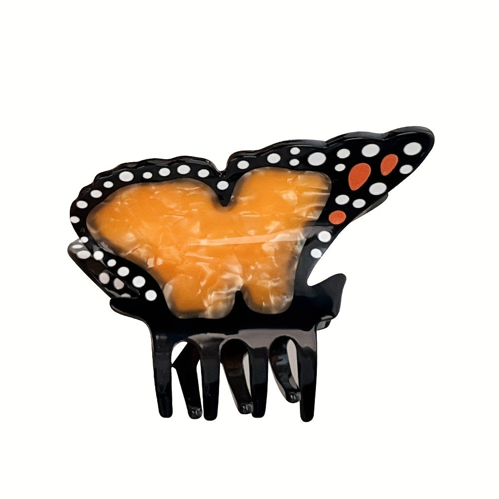 [Cute Hair Clip] 2pcs Summer Cute Butterfly Hair Clip, Cartoon Bee Claw Clip | Vacation Style Medium Shark Clip, Back of the Head Hairpin, Suitable for Daily Style and Party, Travel, Women, Princess, Gift Giving